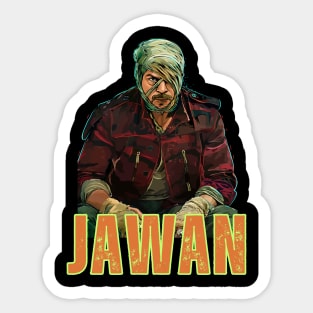 Shahrukh Khan Jawan Movie Tees Sticker